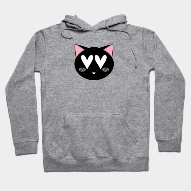 Kawaii Kitty Love Hoodie by designofpi